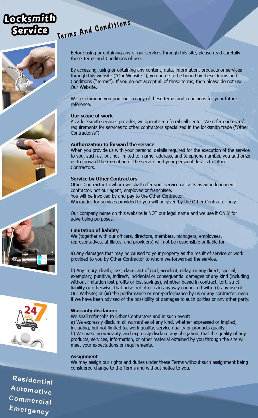 Columbus Affordable Locksmith Columbus, OH 614-347-6079 - TermsAndCondition-12